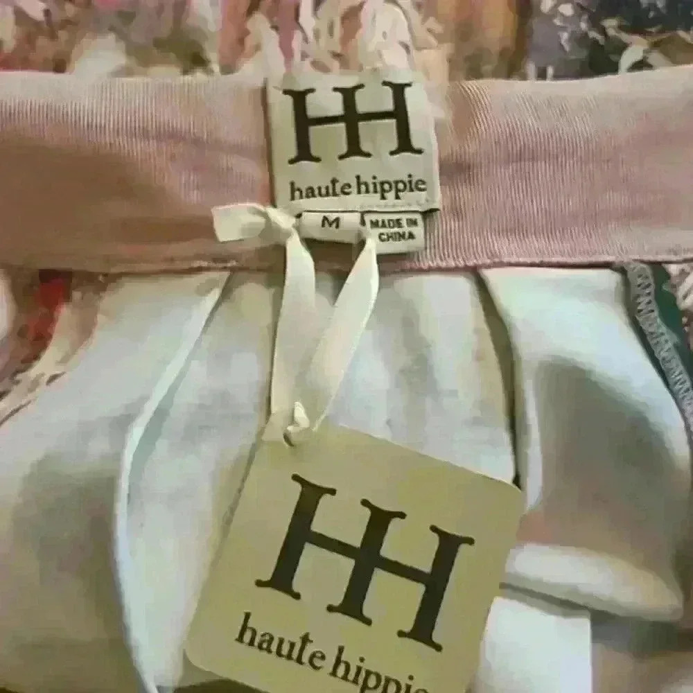 NWT Haute Hippie Floral Print Stretch Cotton size M - Picture 9 of 9